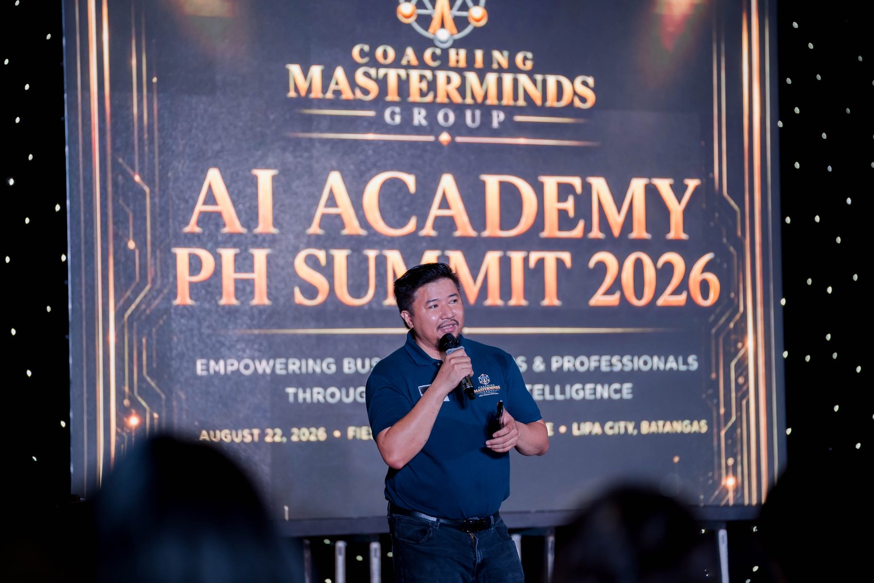 Speaker on stage at the AI Academy PH Summit
